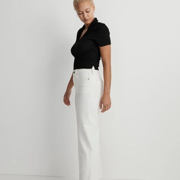 Madewell no825 Curvy 90s Straight ivory denim jeans NWT size 23 - Picture 3 of 12
